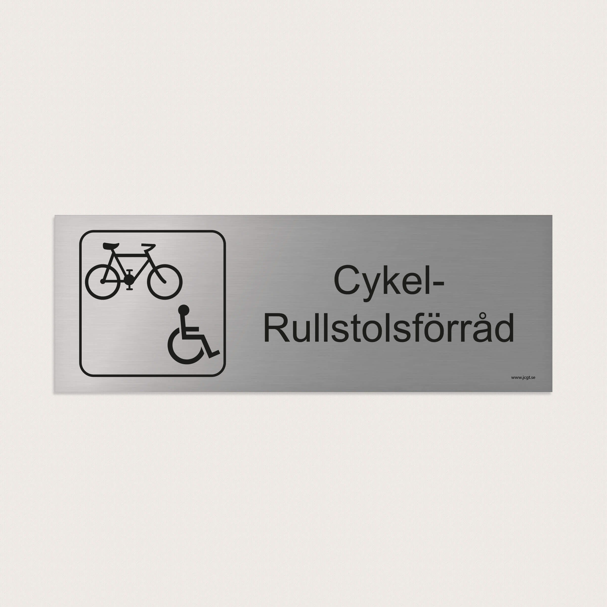 Trivselskylt Cykel Rullstolsförråd JC Gravyr Tryck