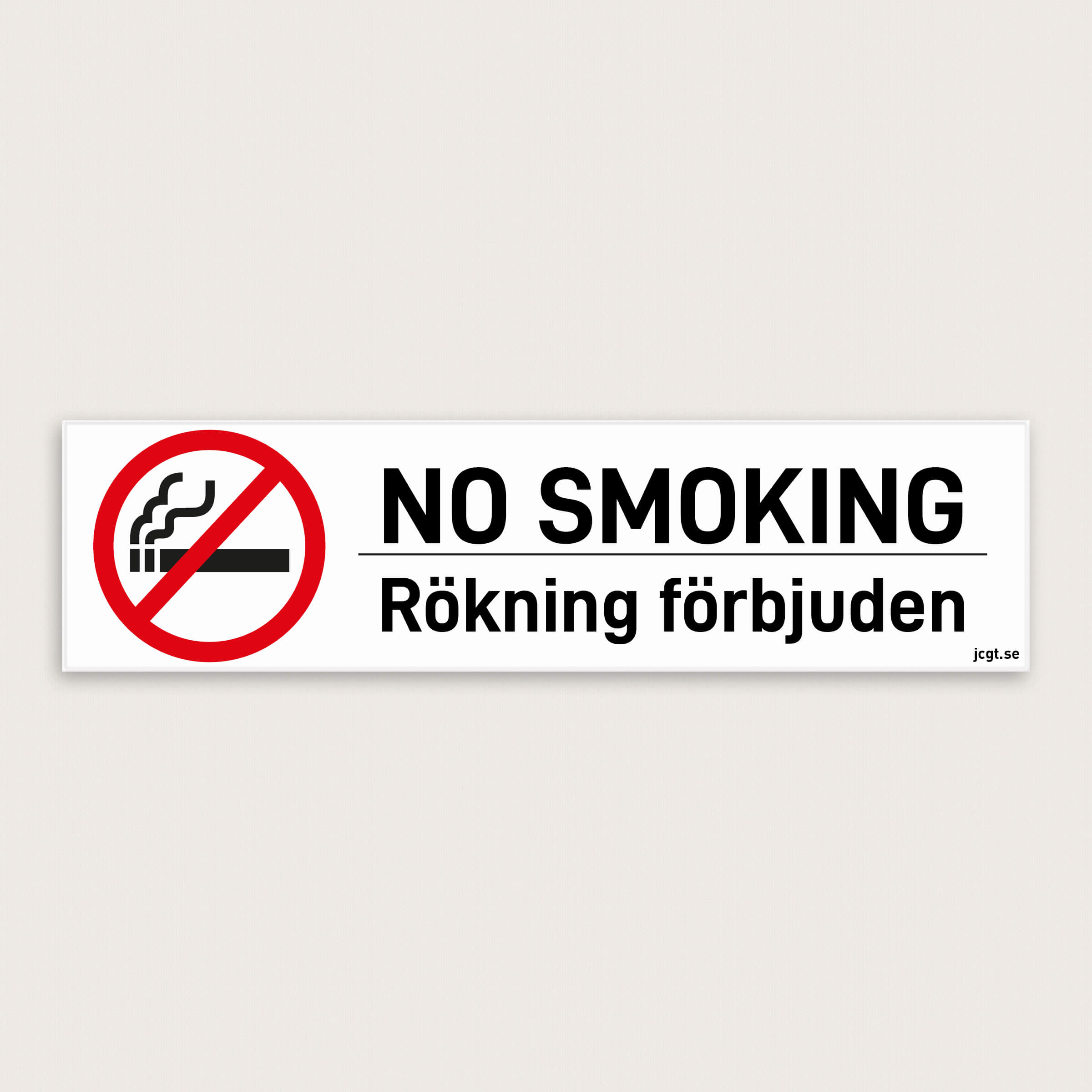 No Smoking Skylt I Plast X Mm Jcgt